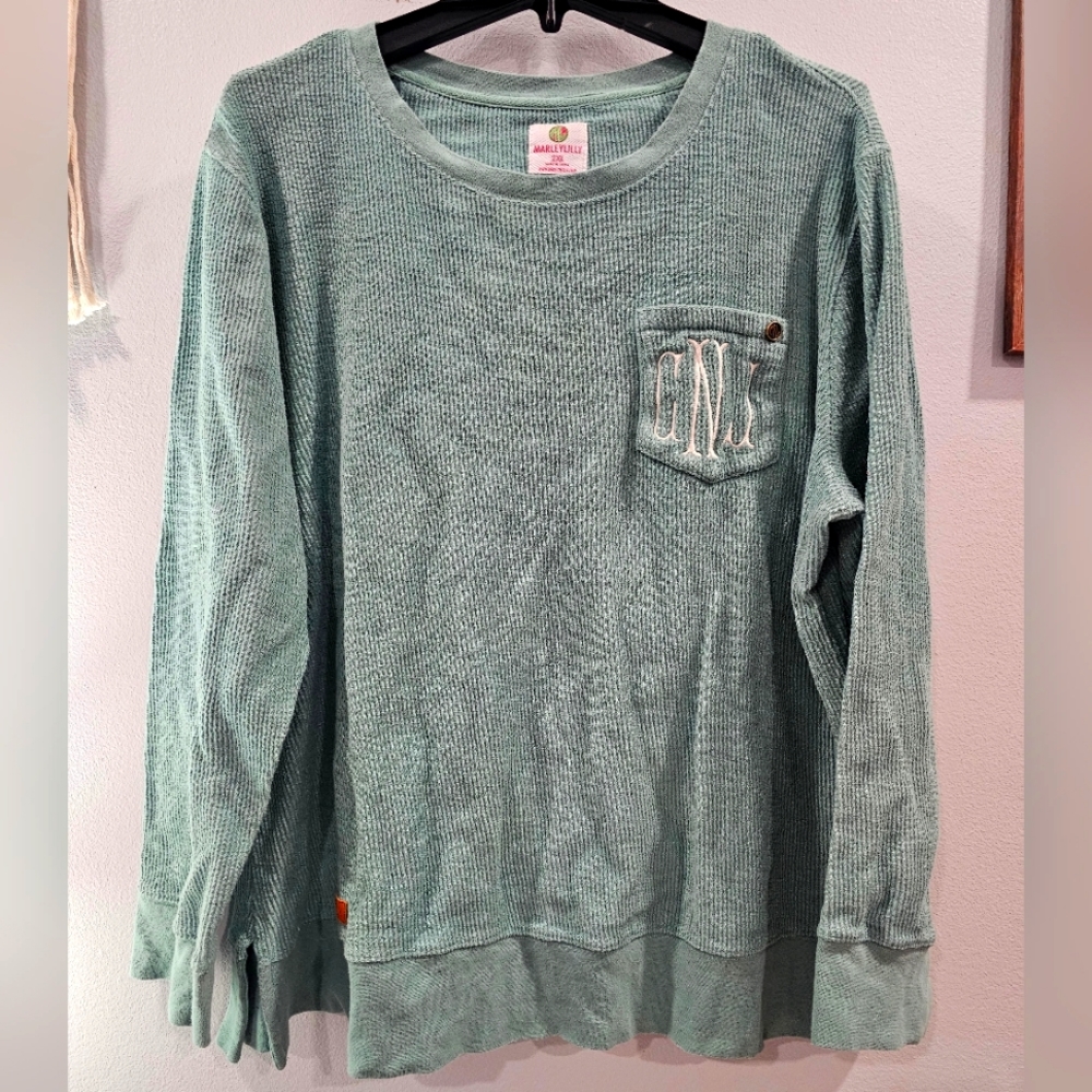 BOUTIQUE Sage green ribbed oversized sweater - Picture 1 of 5